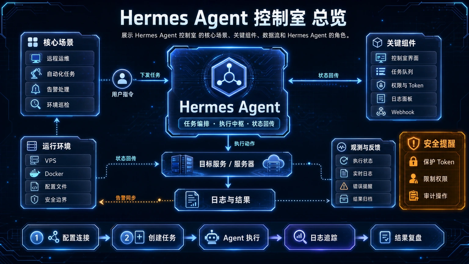 Hermes Agent 控制室 总览图