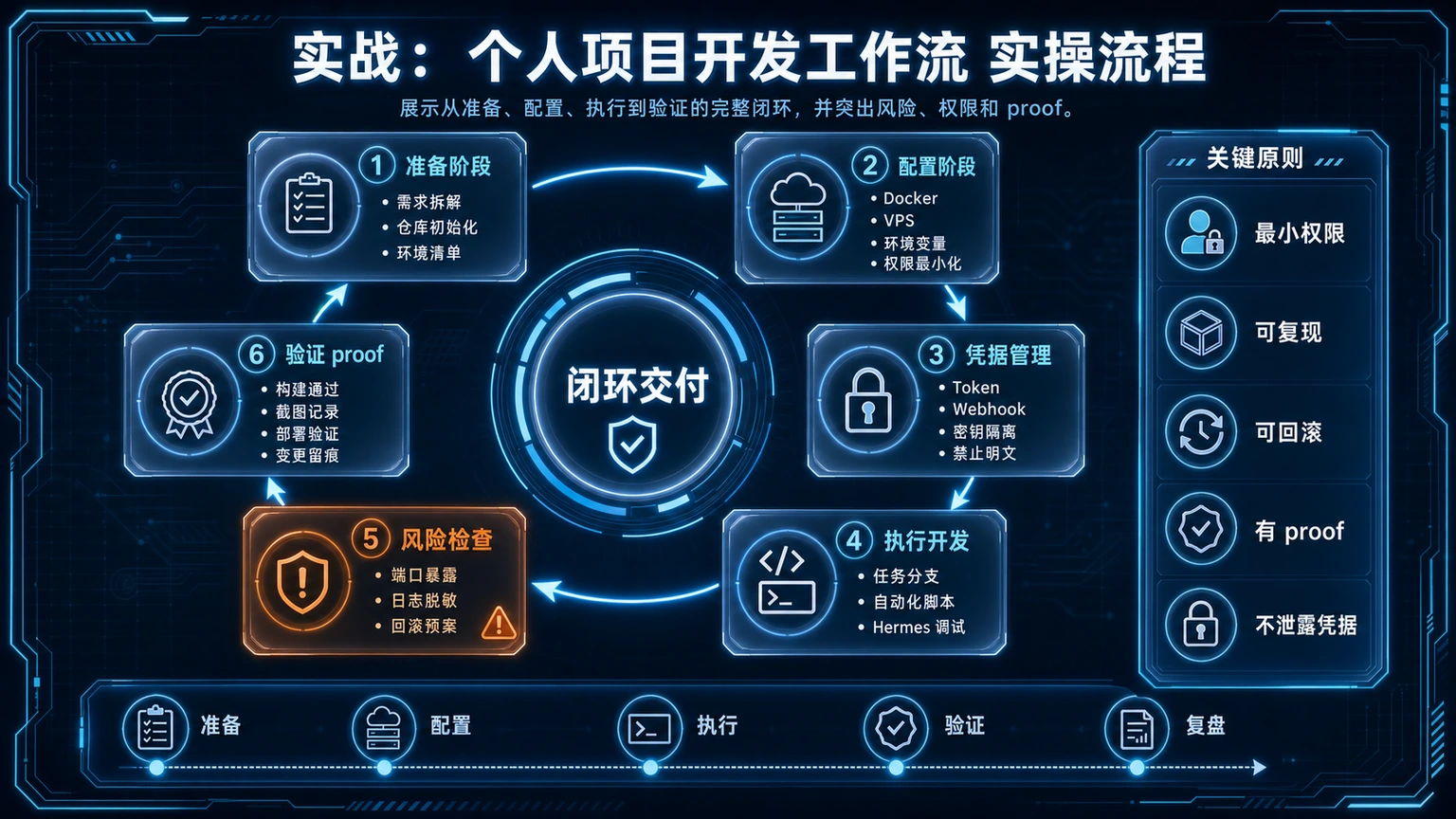 实战:个人项目开发工作流 实操流程图