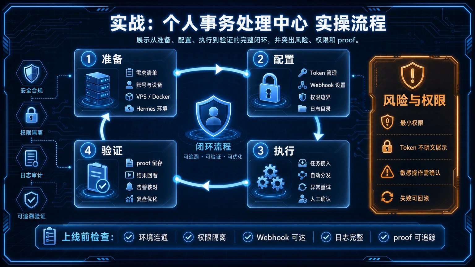 实战:个人事务处理中心 实操流程图